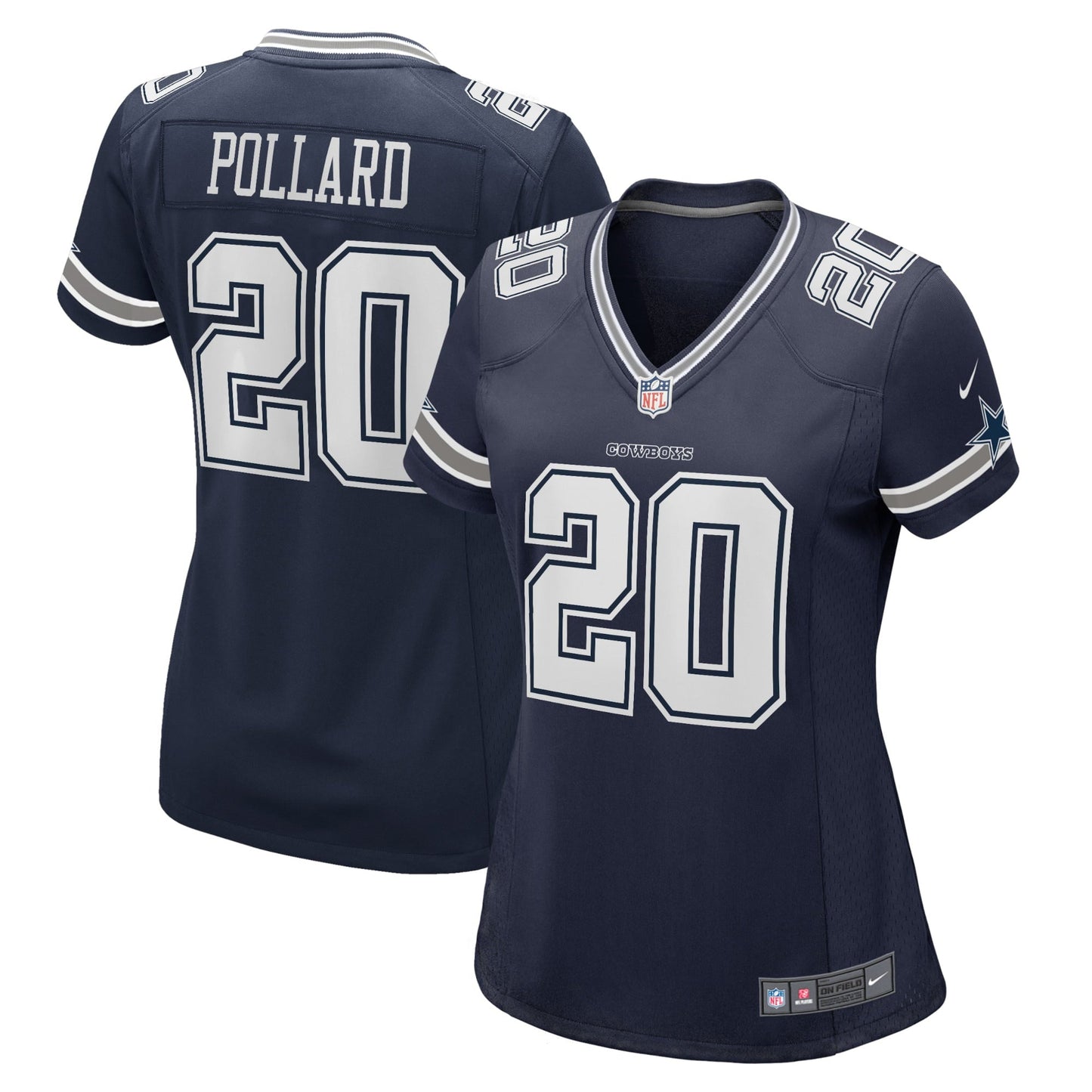 Women's Nike Tony Pollard Navy Dallas Cowboys Game Player Jersey