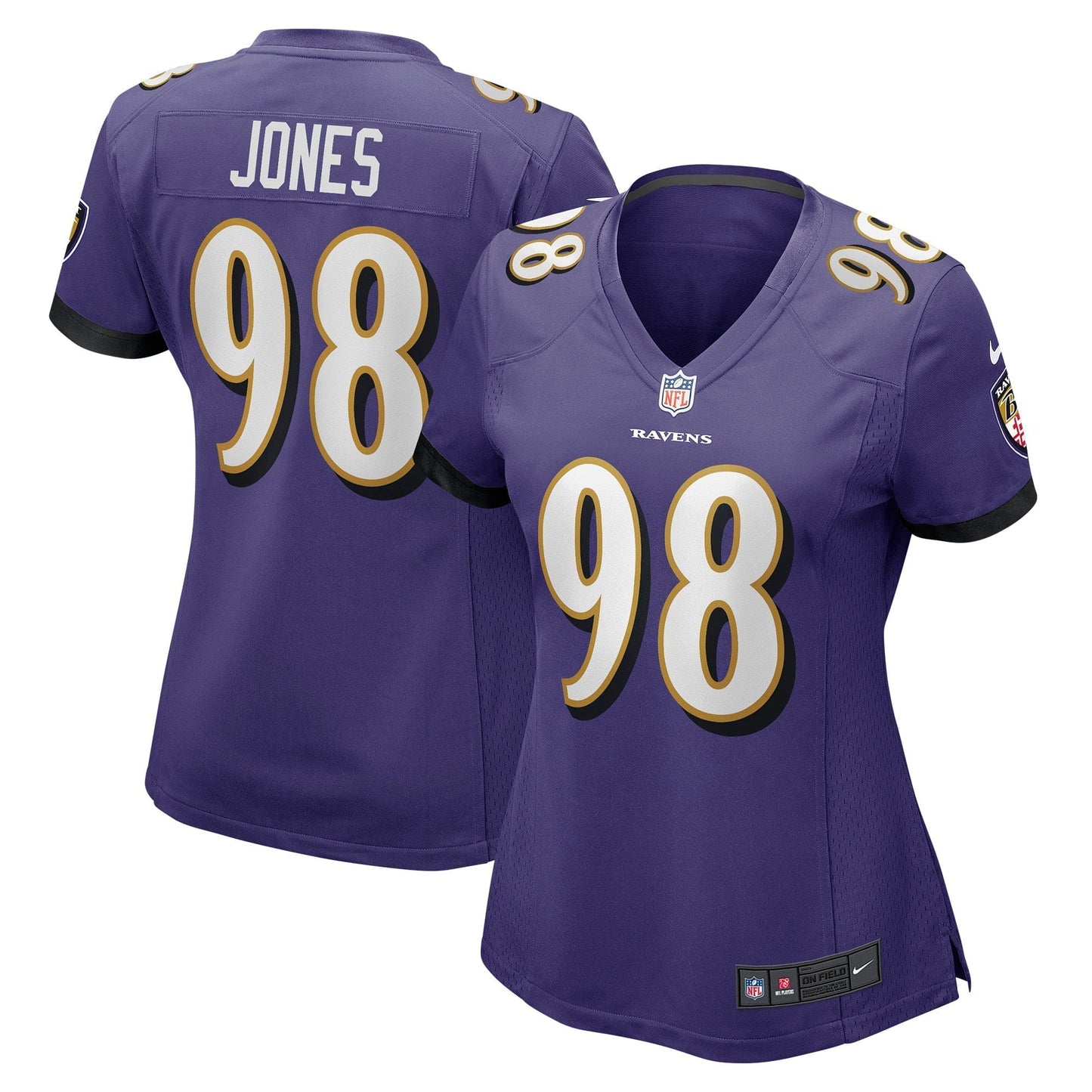 Women's Nike Travis Jones Purple Baltimore Ravens Player Game Jersey