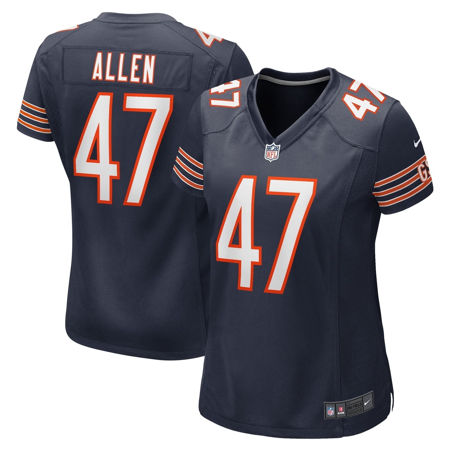Women's Nike Chase Allen Navy Chicago Bears Game Player Jersey