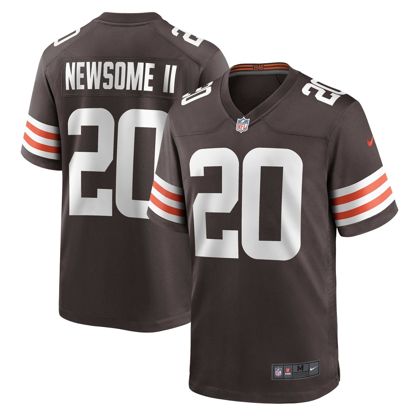 Men's Nike Greg Newsome II Brown Cleveland Browns Game Jersey