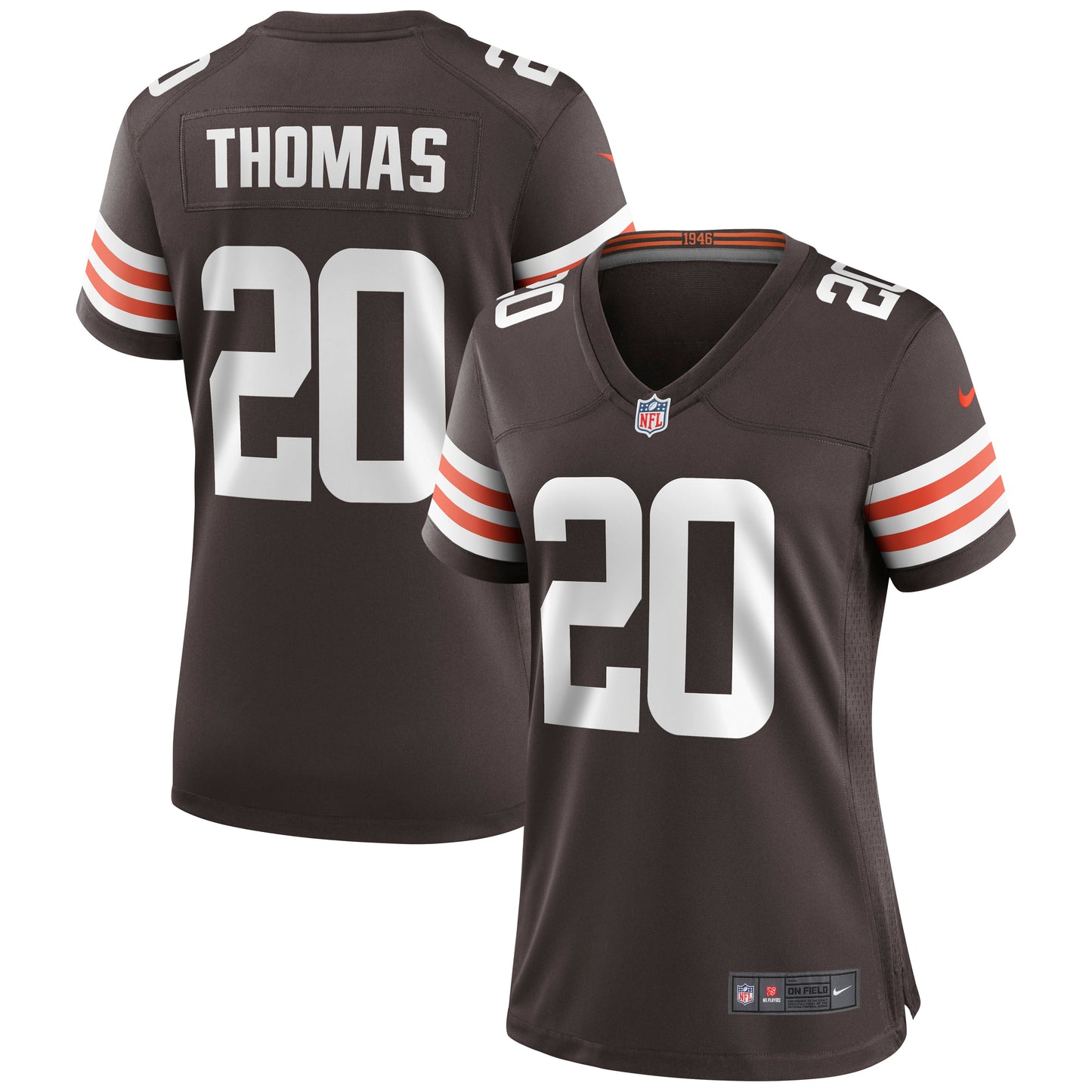 Tavierre Thomas Cleveland Browns Nike Women's Game Jersey - Brown